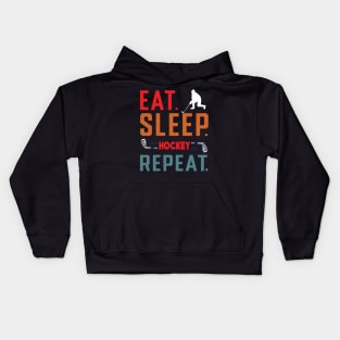 Eat Sleep Ice Hockey Repeat Kids Hoodie